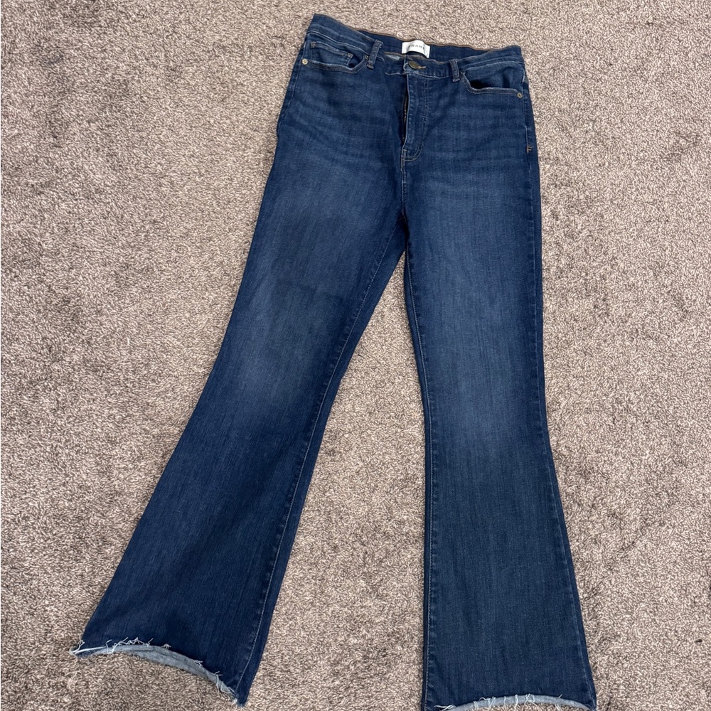 Frame Denim Dark Blue Flare Jeans 31x30